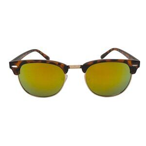 9027 | Gold Mirror Browline Sunglasses